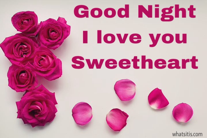 Good night i love you sweetheart 