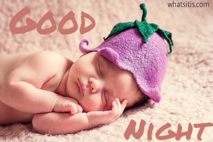 Cute baby saying good night 