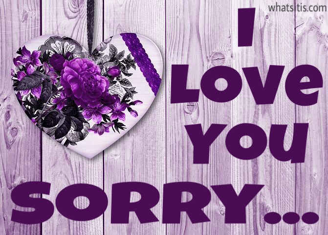 I love you and sorry Quotes and Images 