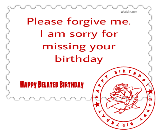 Free Belated Birthday Wishes Images 