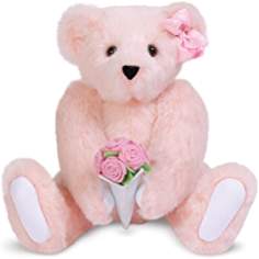 Teddy bear image with flowers 