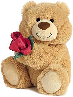 Teddy bear with rose wallpaper 