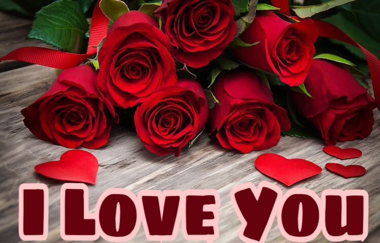 I love you images with roses