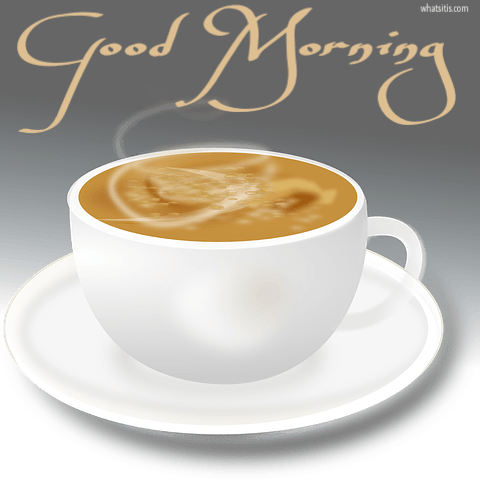 Good morning tea cup image 