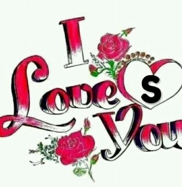 I love you images with name s letter 