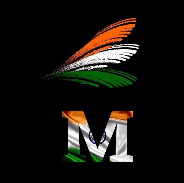 m letter indian flag images