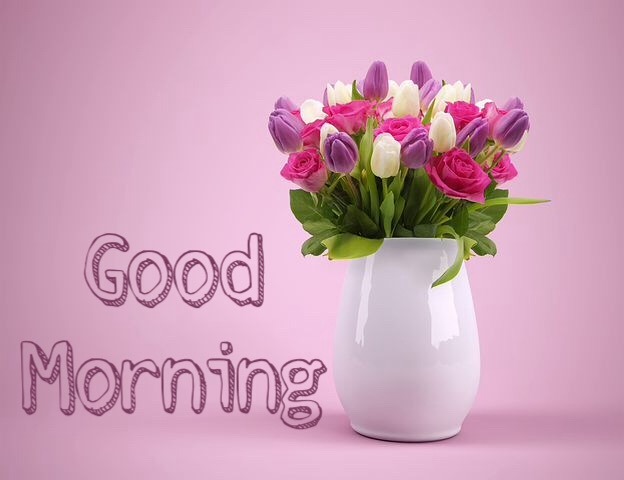 Good morning flowerpot image 