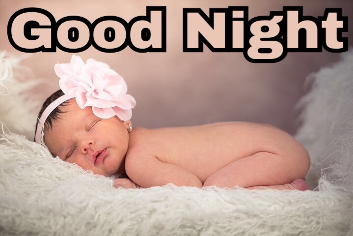 good night images with cute baby girl