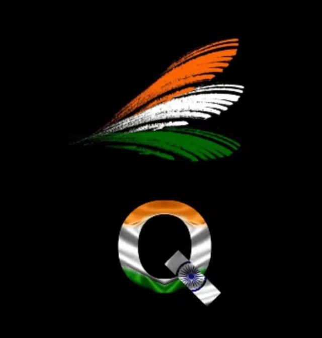 q alphabet in indian flag