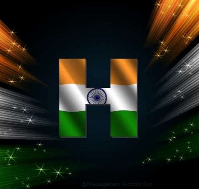 indian flag alphabet h