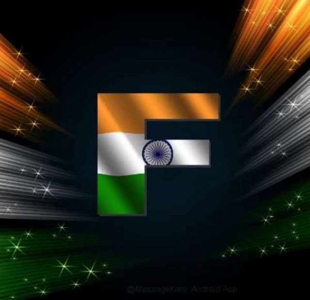 f letter indian flag image